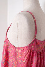 Load image into Gallery viewer, Juniper Hearth cotton voile nightdress in raspberry pink floral print.