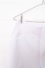 Load image into Gallery viewer, Valia white cotton denim raw horseshoe pant.