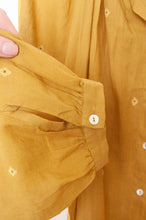 Load image into Gallery viewer, Studio Within x Juniper Hearth jamdani cotton blouse in marigold mustard yellow.