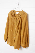 Load image into Gallery viewer, Studio Within x Juniper Hearth jamdani cotton blouse in marigold mustard yellow.