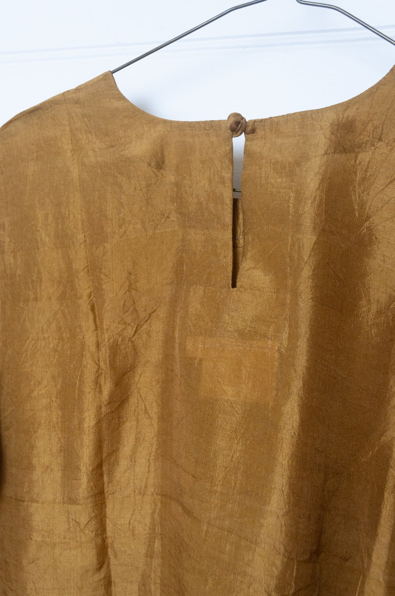 Studio Within x Juniper Hearth silk box top in gold mustard.