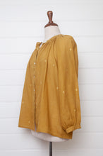 Load image into Gallery viewer, Studio Within x Juniper Hearth jamdani cotton blouse in marigold mustard yellow.