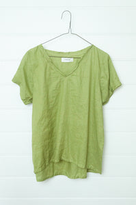 Frockk Ellie V neck top - avocado