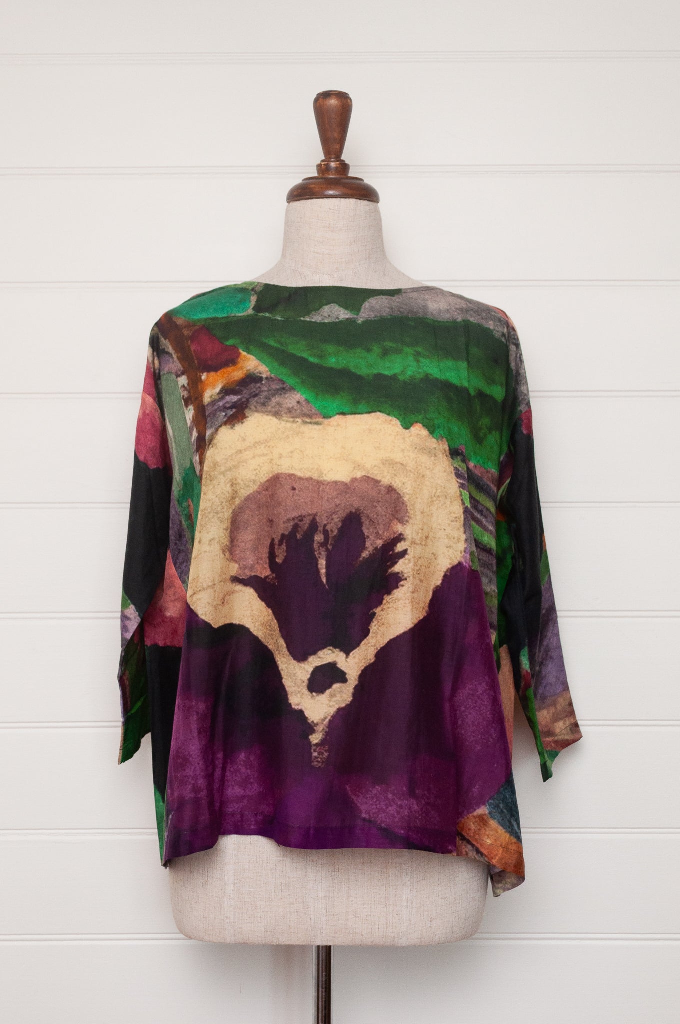 Yavi cotton silk Pansy top.