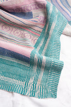 Load image into Gallery viewer, Vintage pastel stripe kantha quilt.