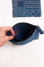 Load image into Gallery viewer, Vintage kantha pouch - indigo patch