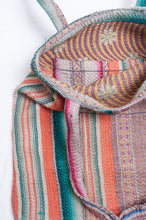 Load image into Gallery viewer, Vintage kantha tote bag - multi stripes