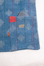 Load image into Gallery viewer, Vintage kantha tote bag - sky blue