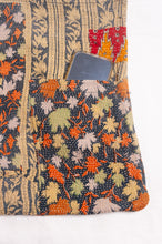 Load image into Gallery viewer, Vintage kantha tote bag - autumnal