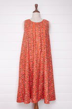 Load image into Gallery viewer, Juniper Hearth Tulsi dress in coral floral cotton blockprint.