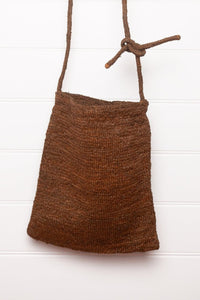 Sophie Digard bronze brown raffia cross body small tote bag.