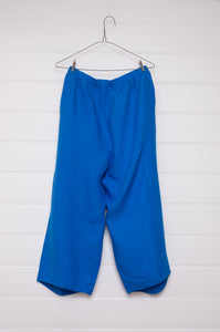 Banana Blue bright blue linen pants.