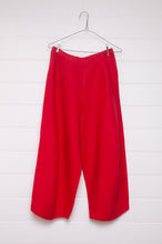 Load image into Gallery viewer, Banana Blue flat front pant in cherry red.