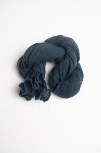 Linen scarf - night blue