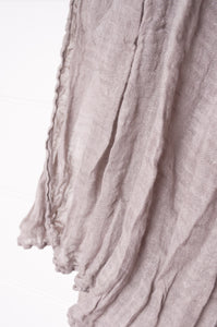 Lightweight linen gauze scarf in silver grey.