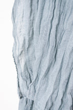 Load image into Gallery viewer, Lightweight linen gauze scarf in steel blue.