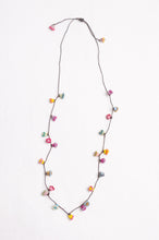 Load image into Gallery viewer, Hand made Moroccan button necklace spring pastel tones.