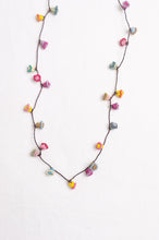 Load image into Gallery viewer, Hand made Moroccan button necklace spring pastel tones.