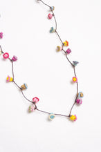 Load image into Gallery viewer, Hand made Moroccan button necklace spring pastel tones.