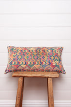 Load image into Gallery viewer, Vintage cross stitch sampler bolster cushion.