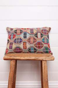 Vintage emboidery bolster cushion.