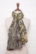 Load image into Gallery viewer, Letol organic cotton jacquard scarf in Patricia tilleul deep lime green.