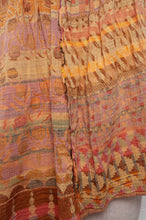 Load image into Gallery viewer, Letol organic cotton jacquard scarf Ziggy in deep honey yellow.