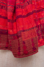 Load image into Gallery viewer, Letol organic cotton jacquard scarf in Ziggy coulis pink and red berry tones.