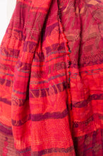 Load image into Gallery viewer, Letol organic cotton jacquard scarf in Ziggy coulis pink and red berry tones.