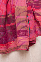 Load image into Gallery viewer, Letol organic cotton jacquard scarf in Ingrid pivoine pinks and reds.