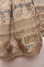 Load image into Gallery viewer, Letol organic cotton jacquard scarf in Solveig vanilla beige and taupe.