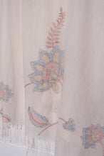 Load image into Gallery viewer, Hand embroidered hand loom cotton scarf.