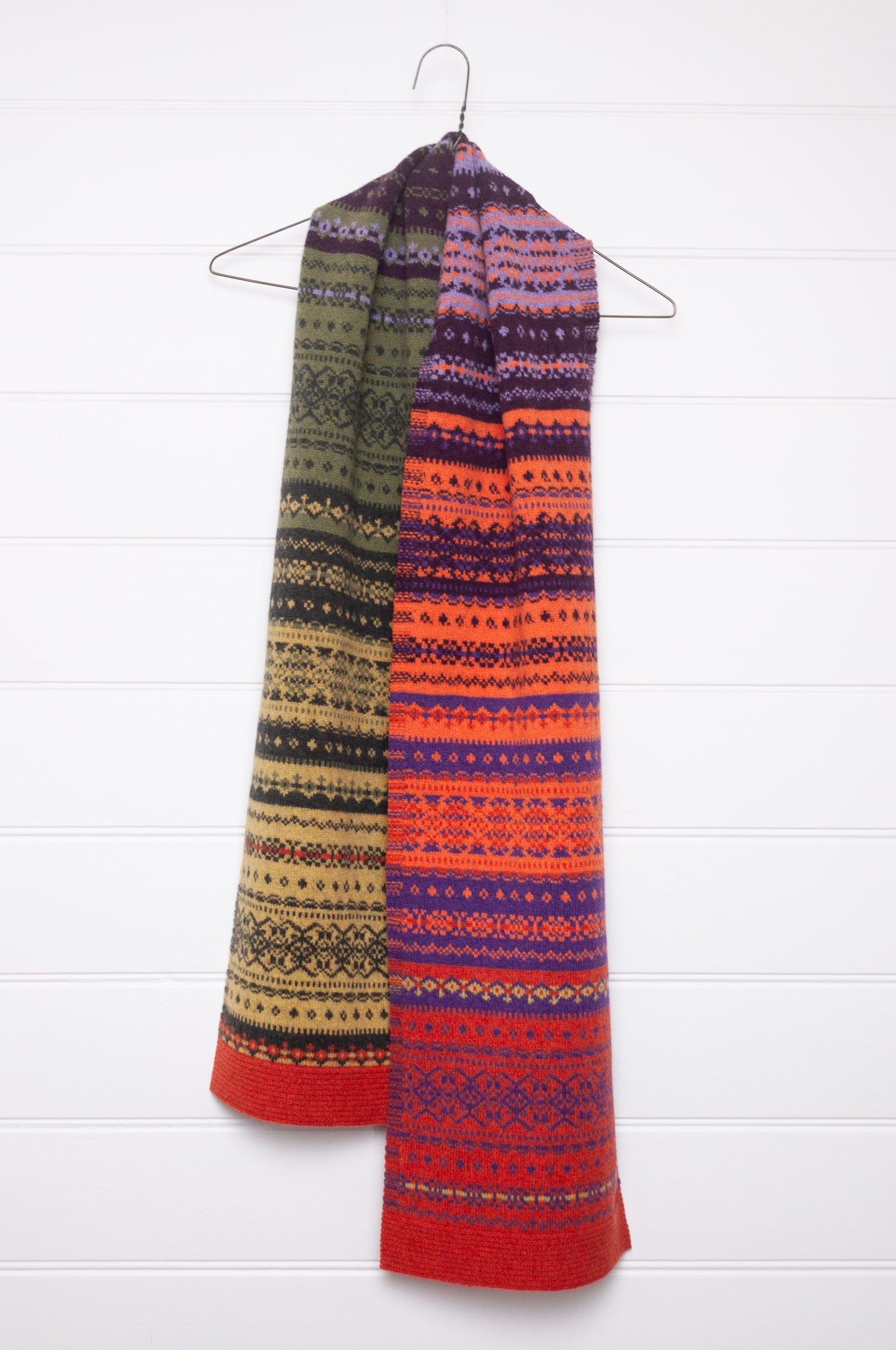 Eribe Alloa fairisle scarf in Copperland.