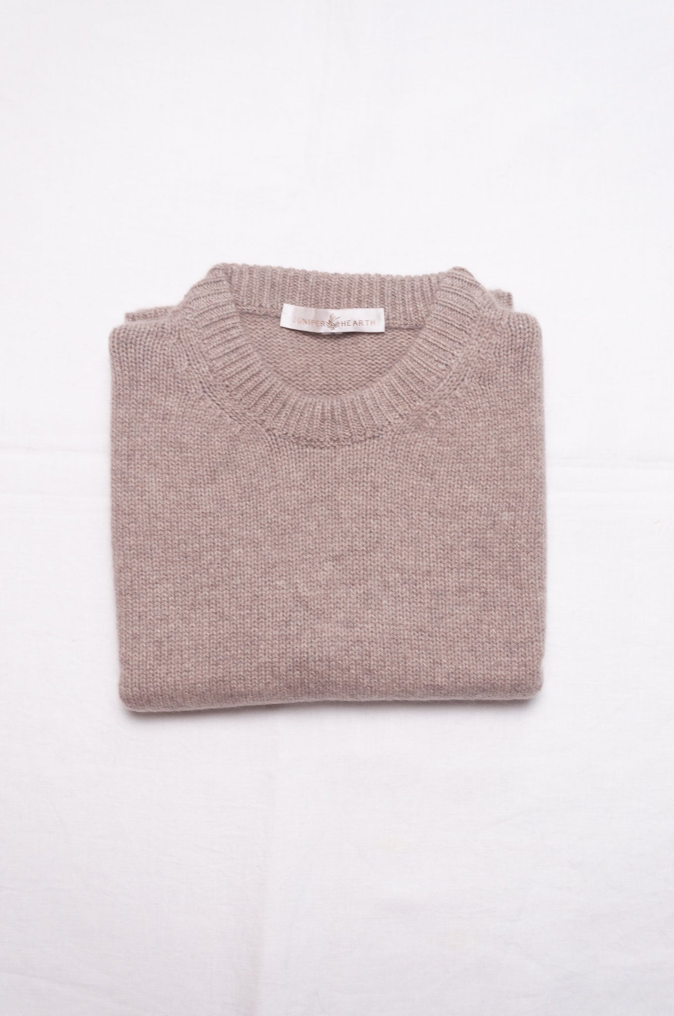Juniper Hearth cashmere vest in beige brown.