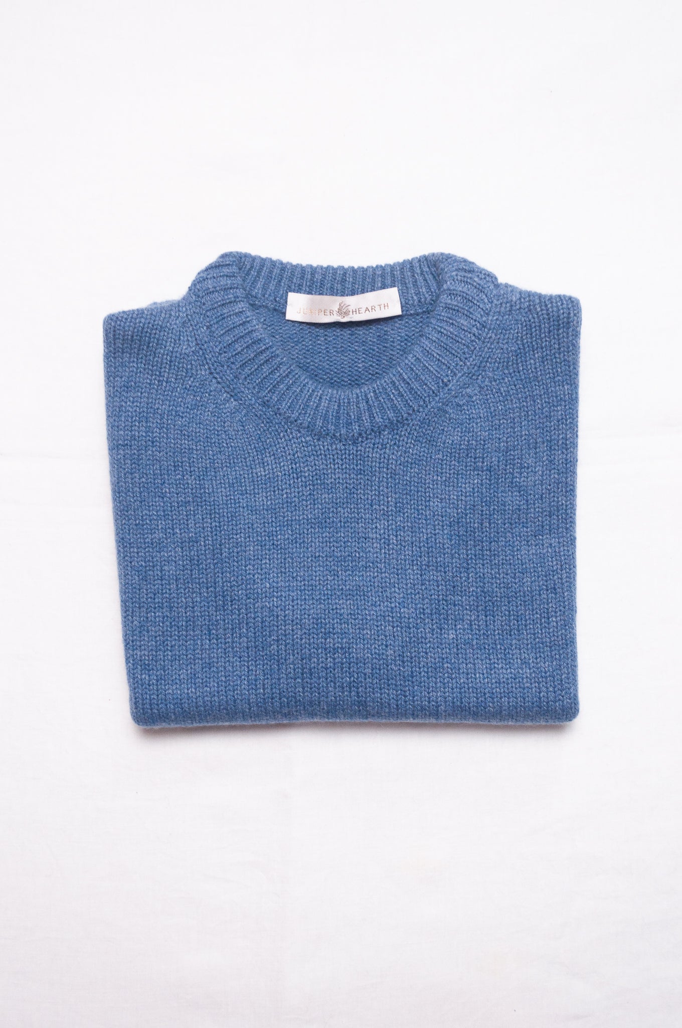 Juniper Hearth cashmere vest in denim blue.
