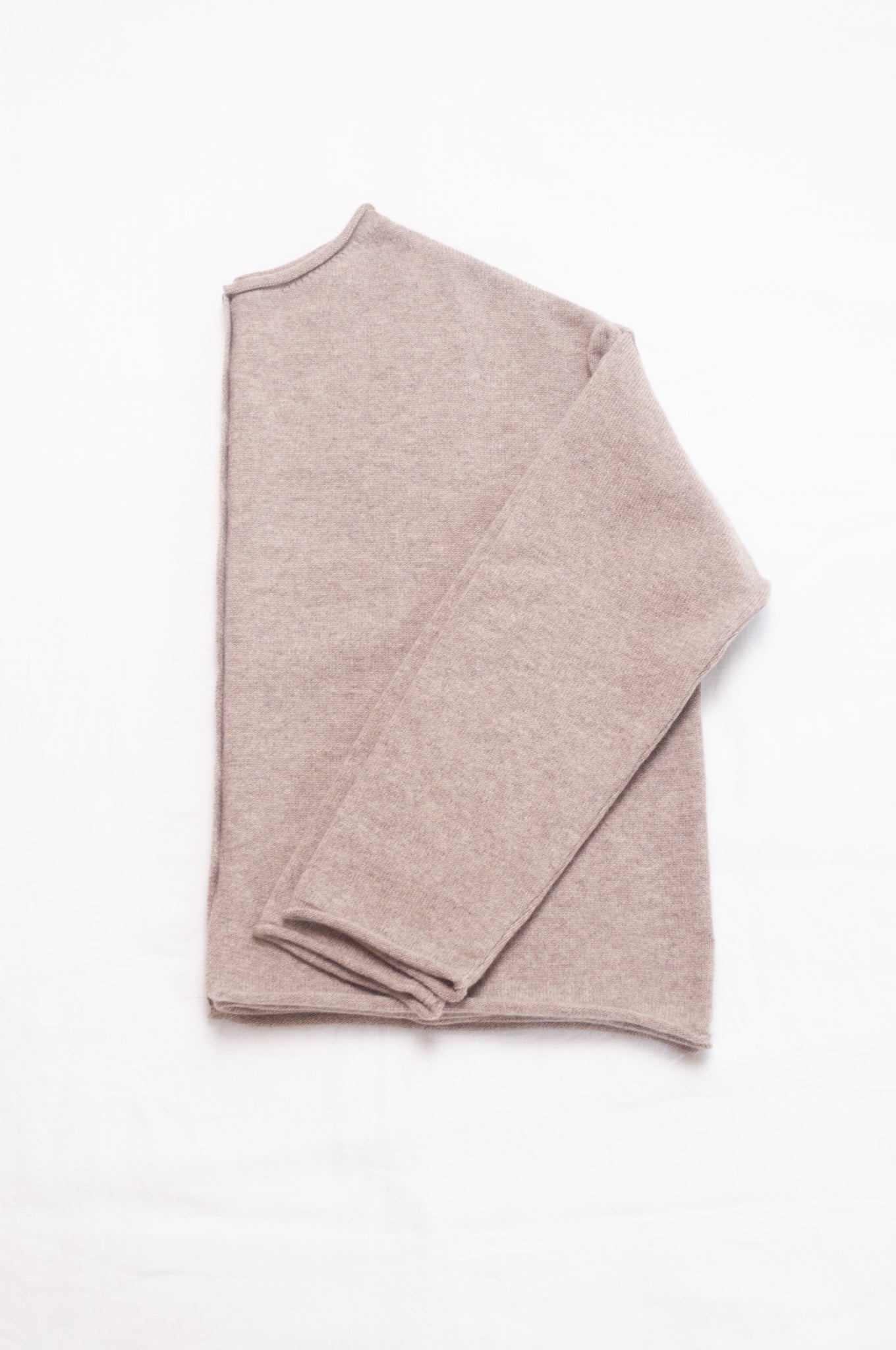 One size reversible pure cashere cardi sweater in biscuit beige.
