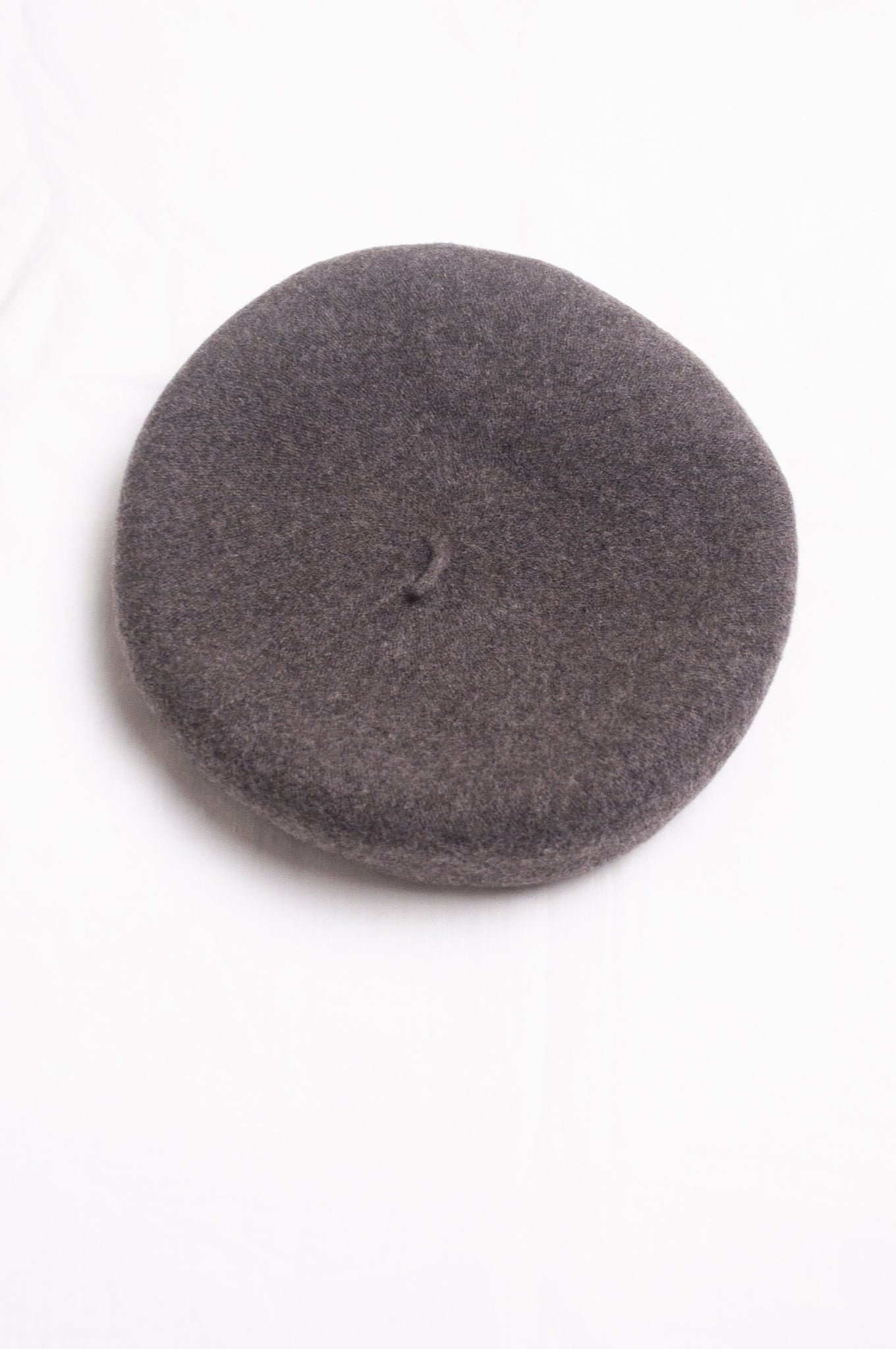 PCNQ made in Japan wool felt beret, Manoca in charcoal grey.
