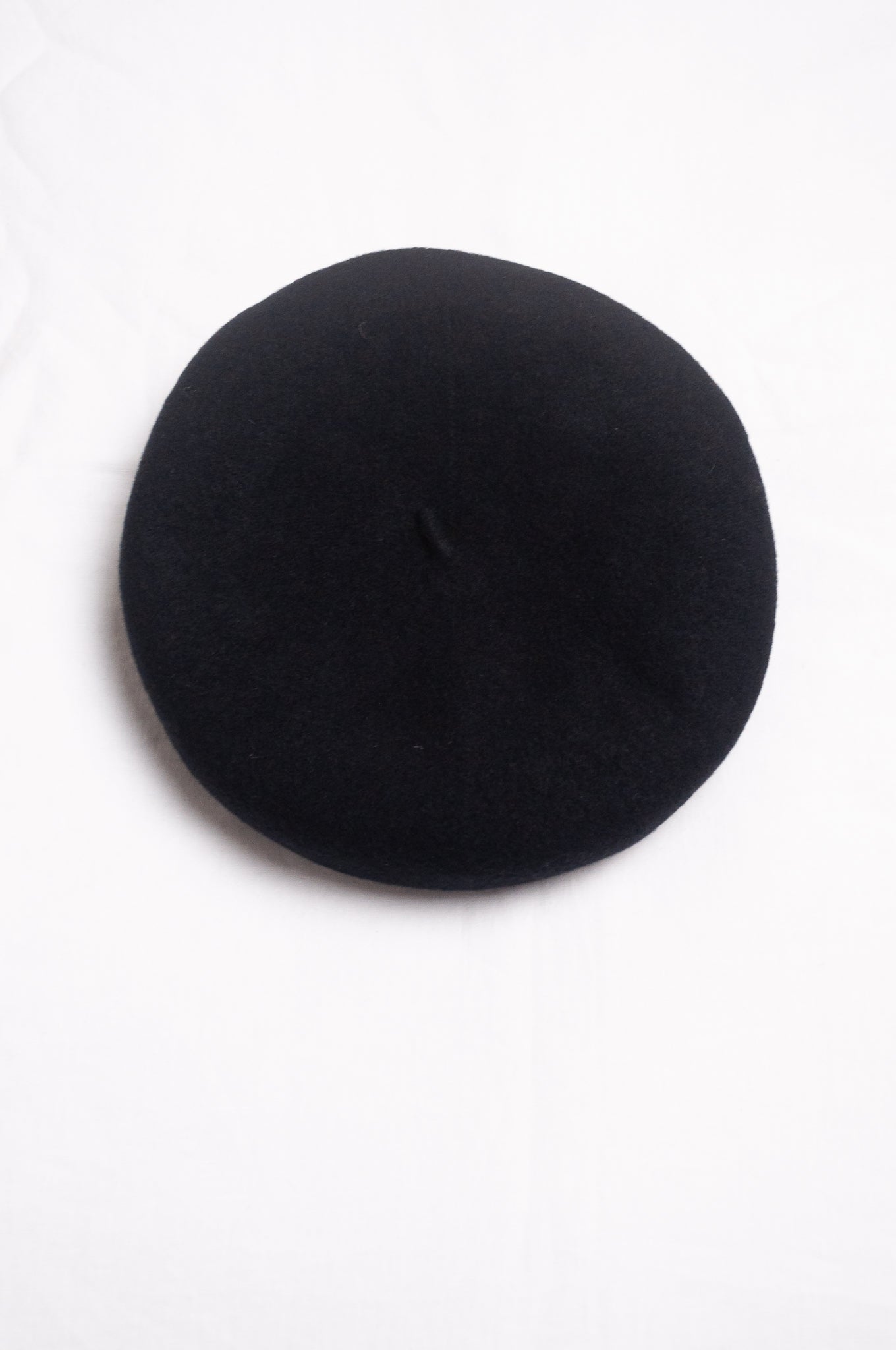 PCNQ made in Japan wool felt beret, Manoca in black.