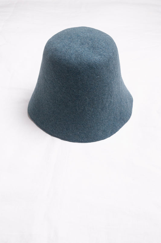 Parcnique PCNQ Gora wool felt bucket hat in smoke blue.