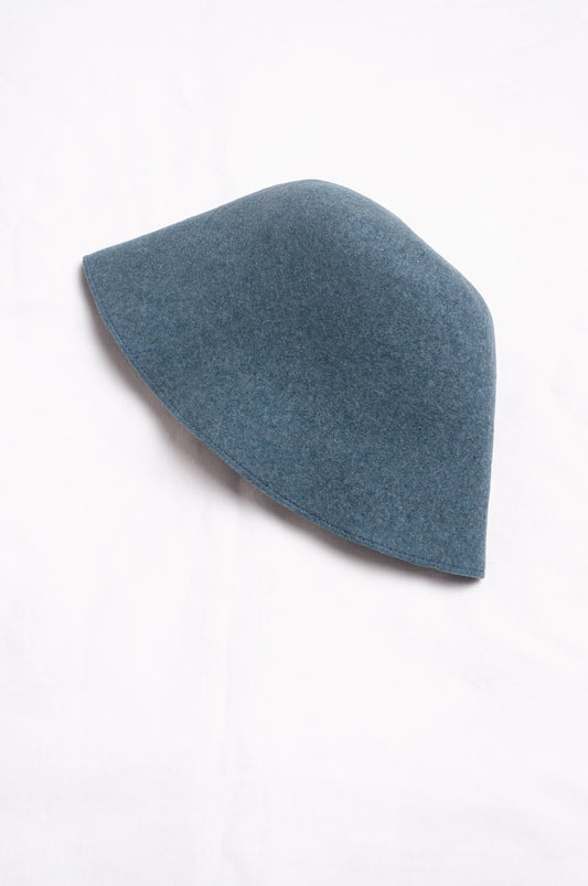 Parcnique PCNQ Gora wool felt bucket hat in smoke blue.