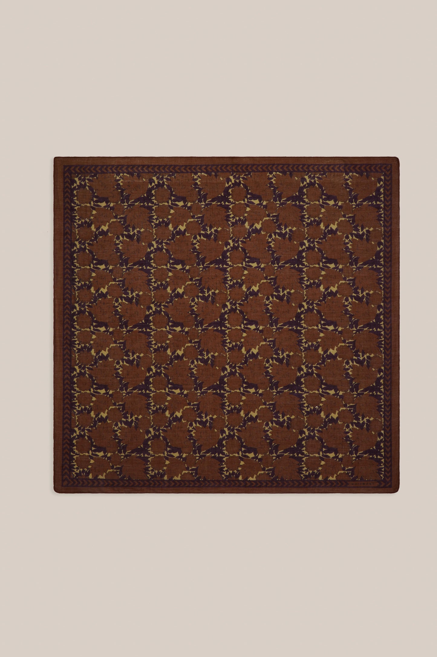 Moismont blockprint floral fine cotton Ajmer square scarf Mask.