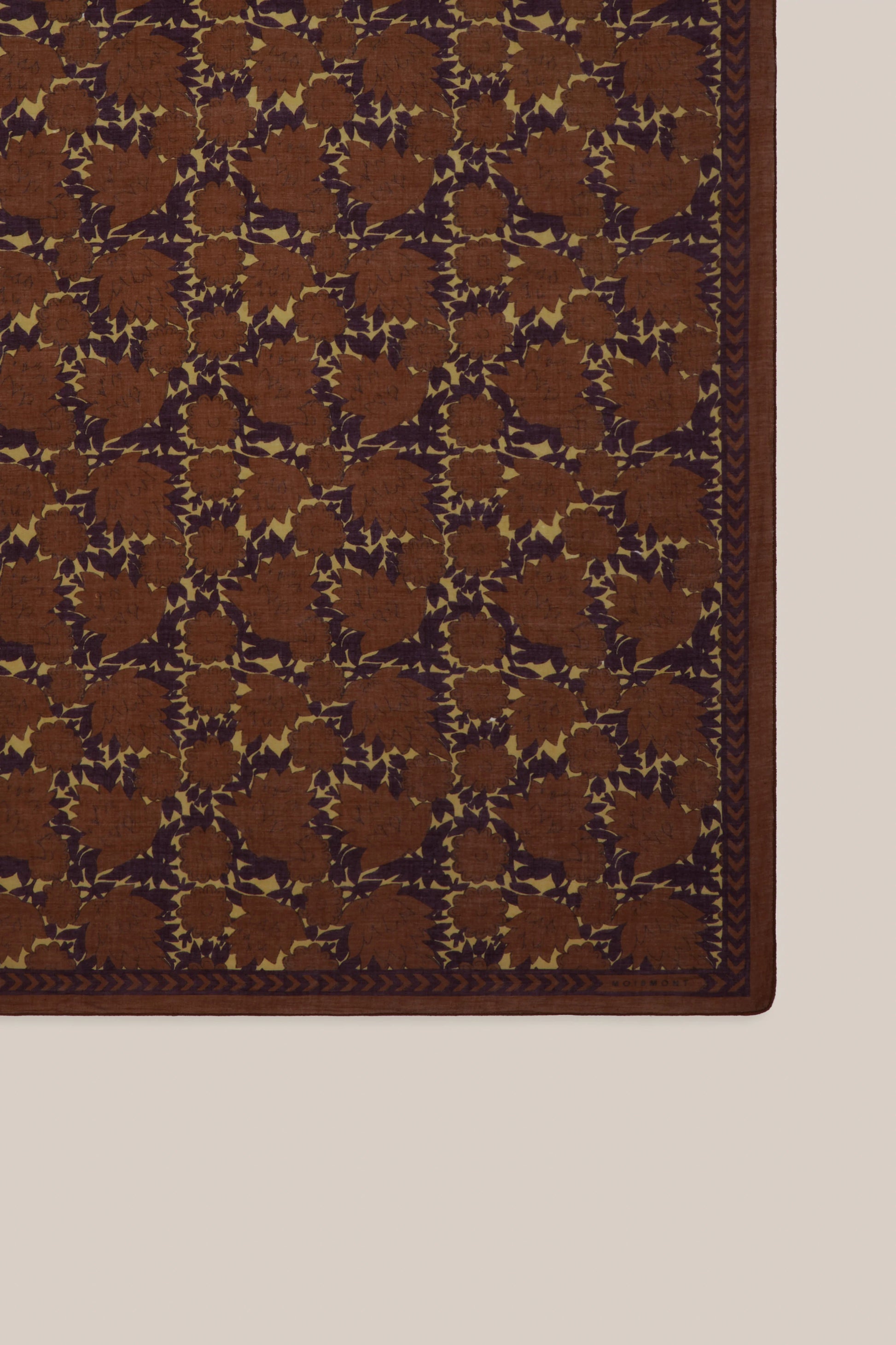 Moismont blockprint floral fine cotton Ajmer square scarf Mask.
