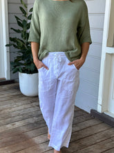 Load image into Gallery viewer, Frockk Fleur linen pants - white