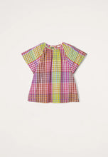 Load image into Gallery viewer, Nancybird Micci top in sunrise check, kala cotton fair trade made.