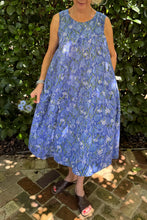 Load image into Gallery viewer, Juniper Hearth Tulsi dress in cornflower blue cotton blockprint.