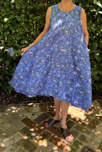 Load image into Gallery viewer, Juniper Hearth Tulsi dress in cornflower blue cotton blockprint.