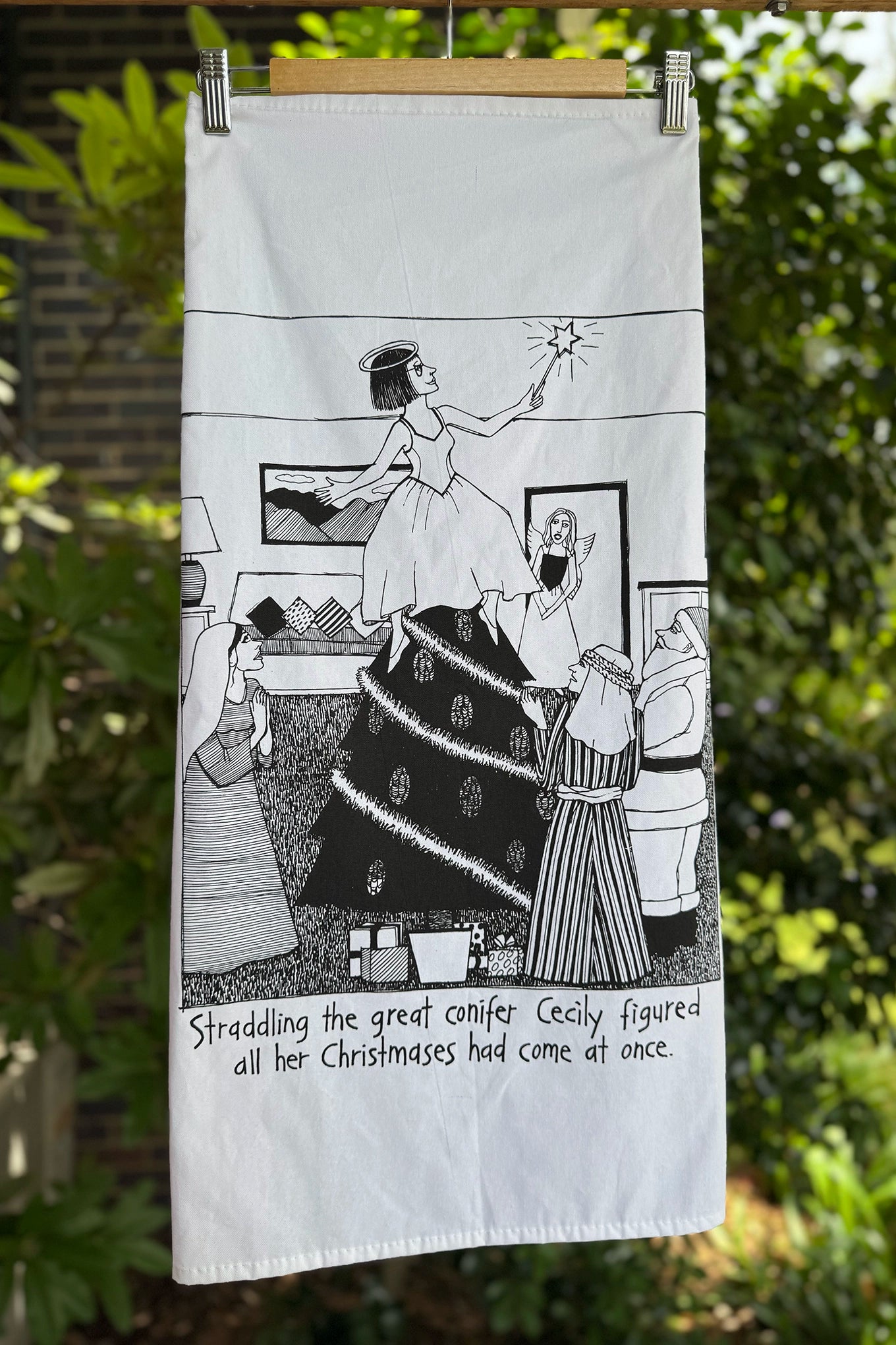 Cecily cotton tea towel - great conifer