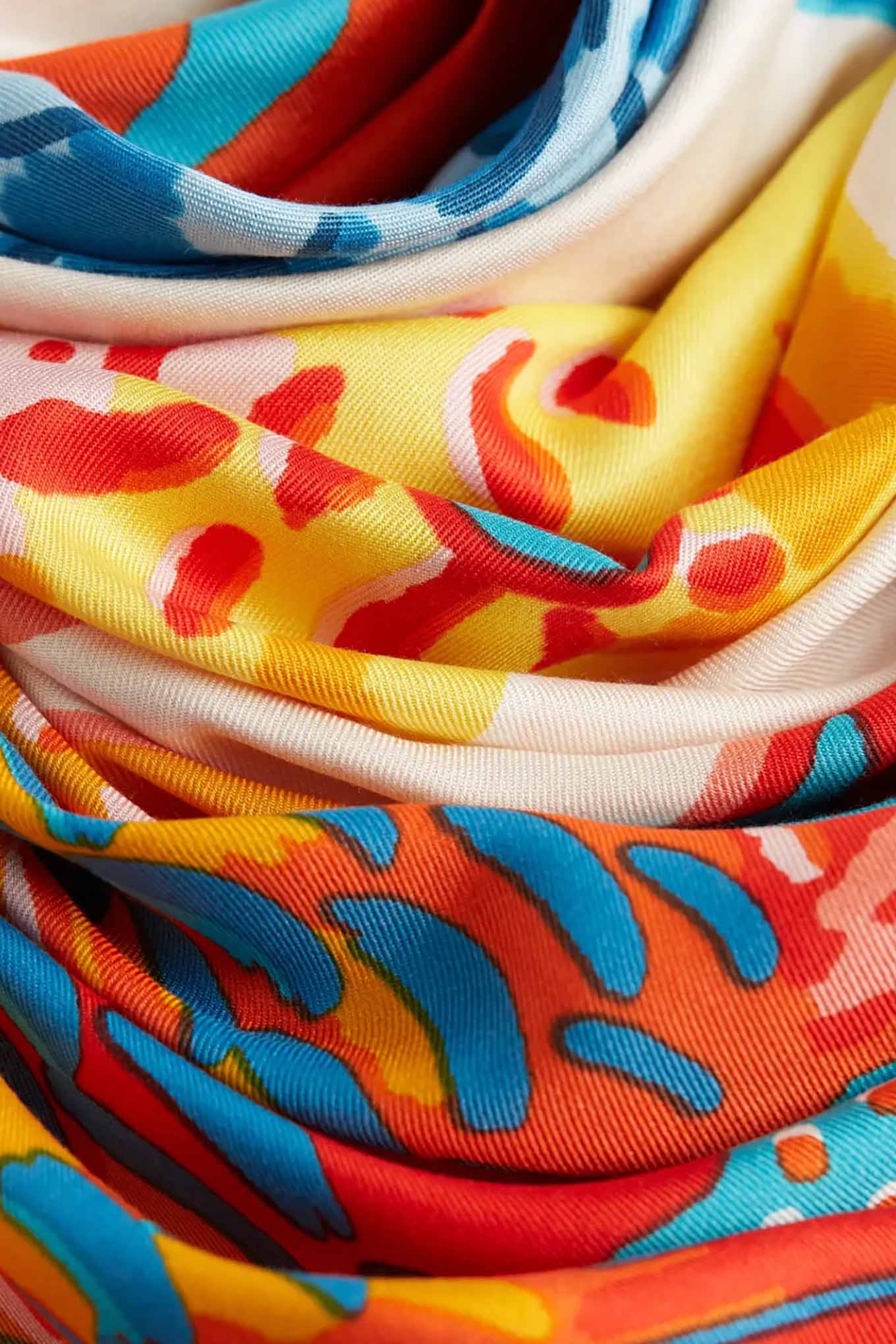 Inouï Editions scarf - Tango orange carre