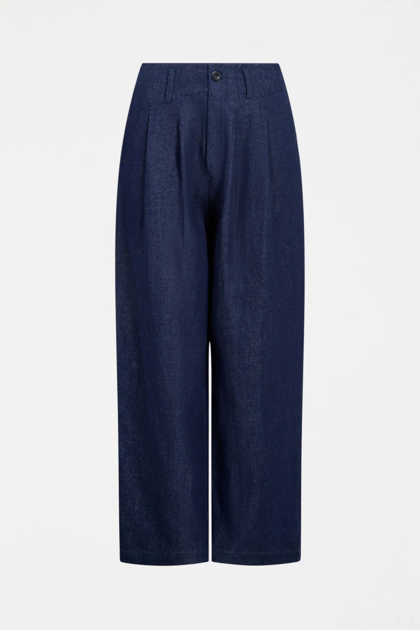Elk Decla dark wash cotton linen denim jean.