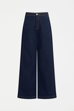 Load image into Gallery viewer, Elk Myes dark denim wide leg pant.